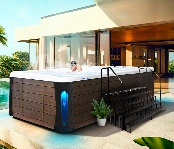 Calspas hot tub being used in a family setting - Westland